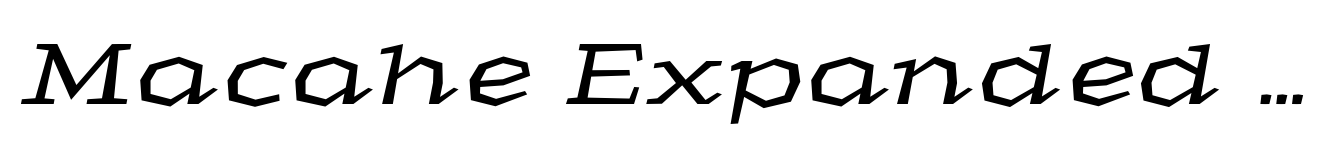 Macahe Expanded Regular Italic image